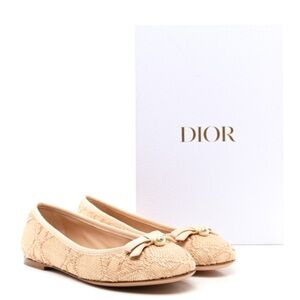Brand new dior raffia ballerina